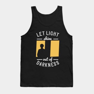 Let The Light Shine Out of Darkness Christian Bible Verse Tank Top